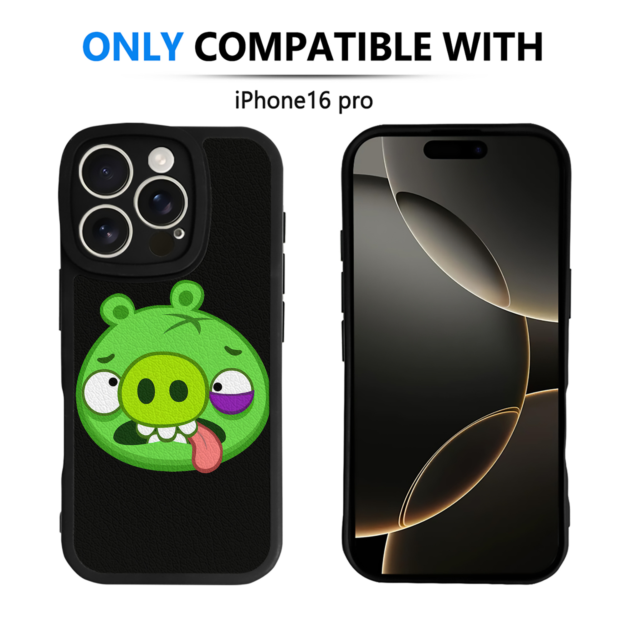 （画像用） Angry Birds アングリーバード 【iPhone 16シリーズ対応】シリコンスマホケース（レザー調） 材質：シリコン